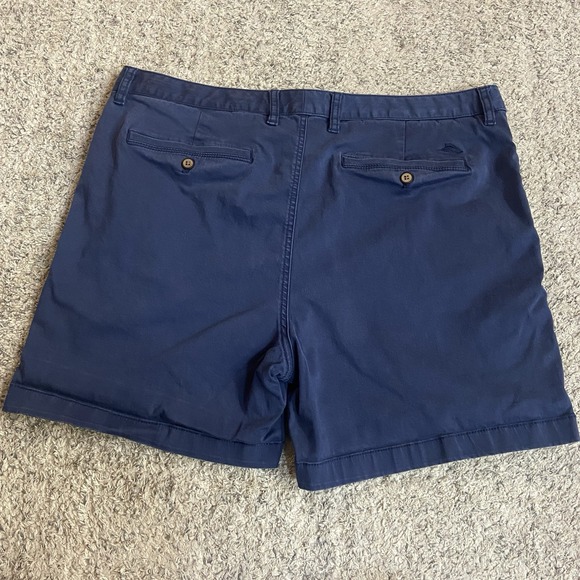 Tommy Bahama Shorts Mens 38? Blue Stretch Chino Walk Flat Front Casual Summer - Picture 3 of 8